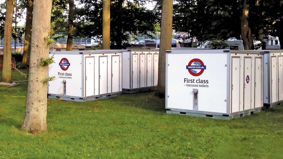 Foto: Mobile Vakuumtoiletten in Containern