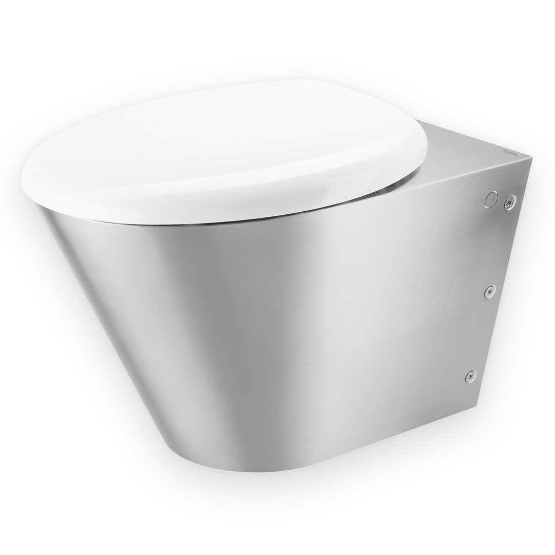Foto: Toilette Modell “609”, Edelstahl, wandhängend