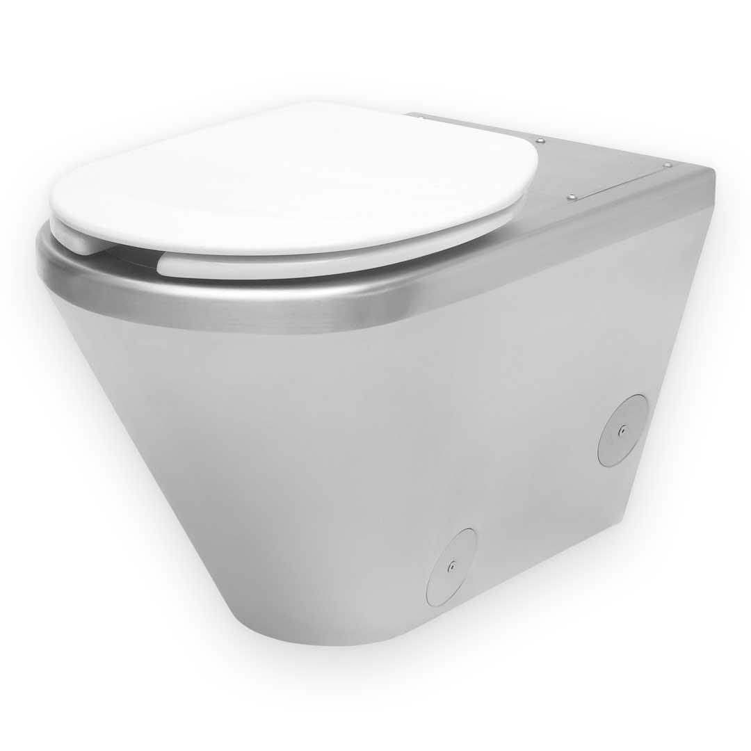 Foto: Toilette Modell “610”, Edelstahl, wandhängend
